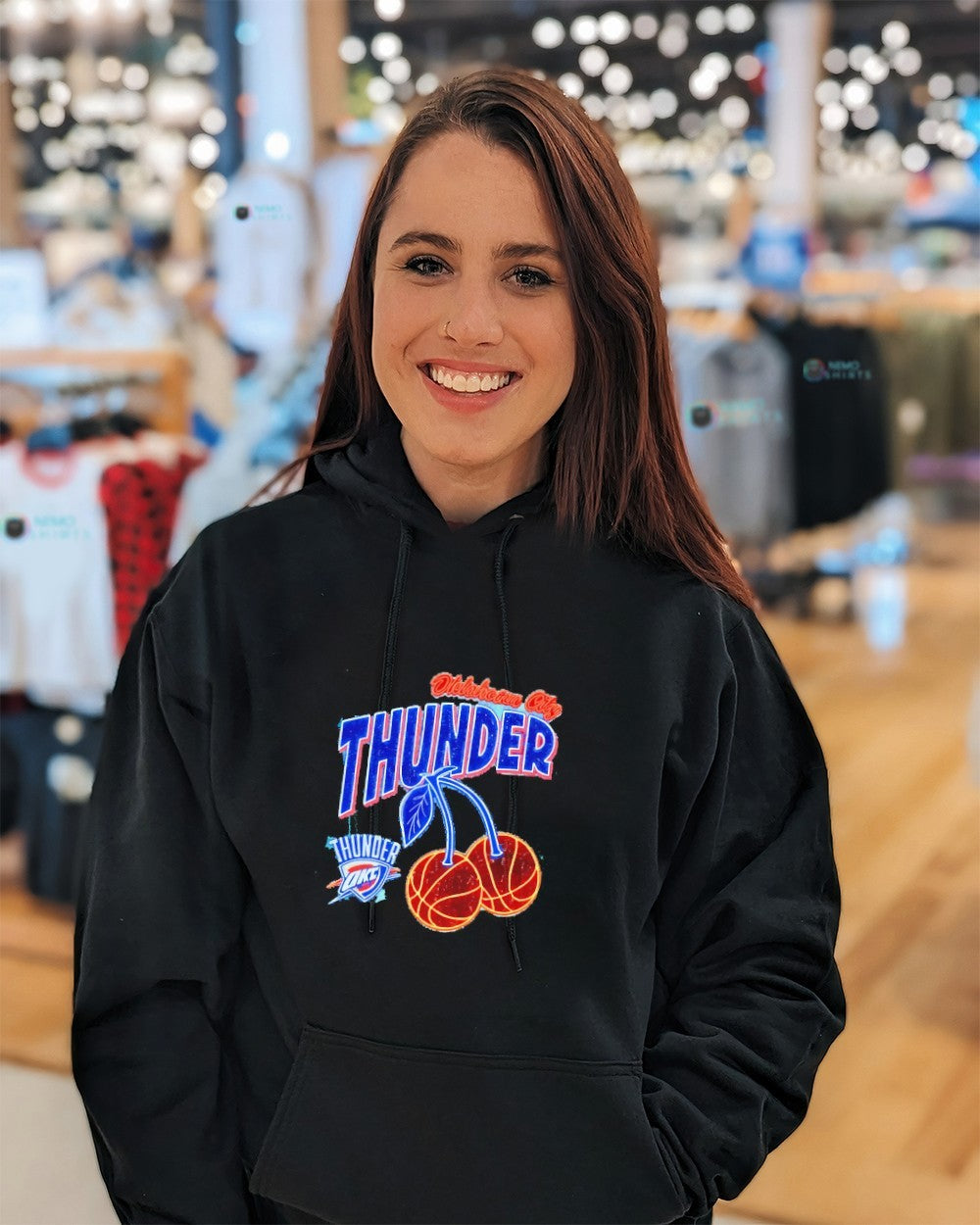 Oklahoma City Thunder cherries basketball shirt