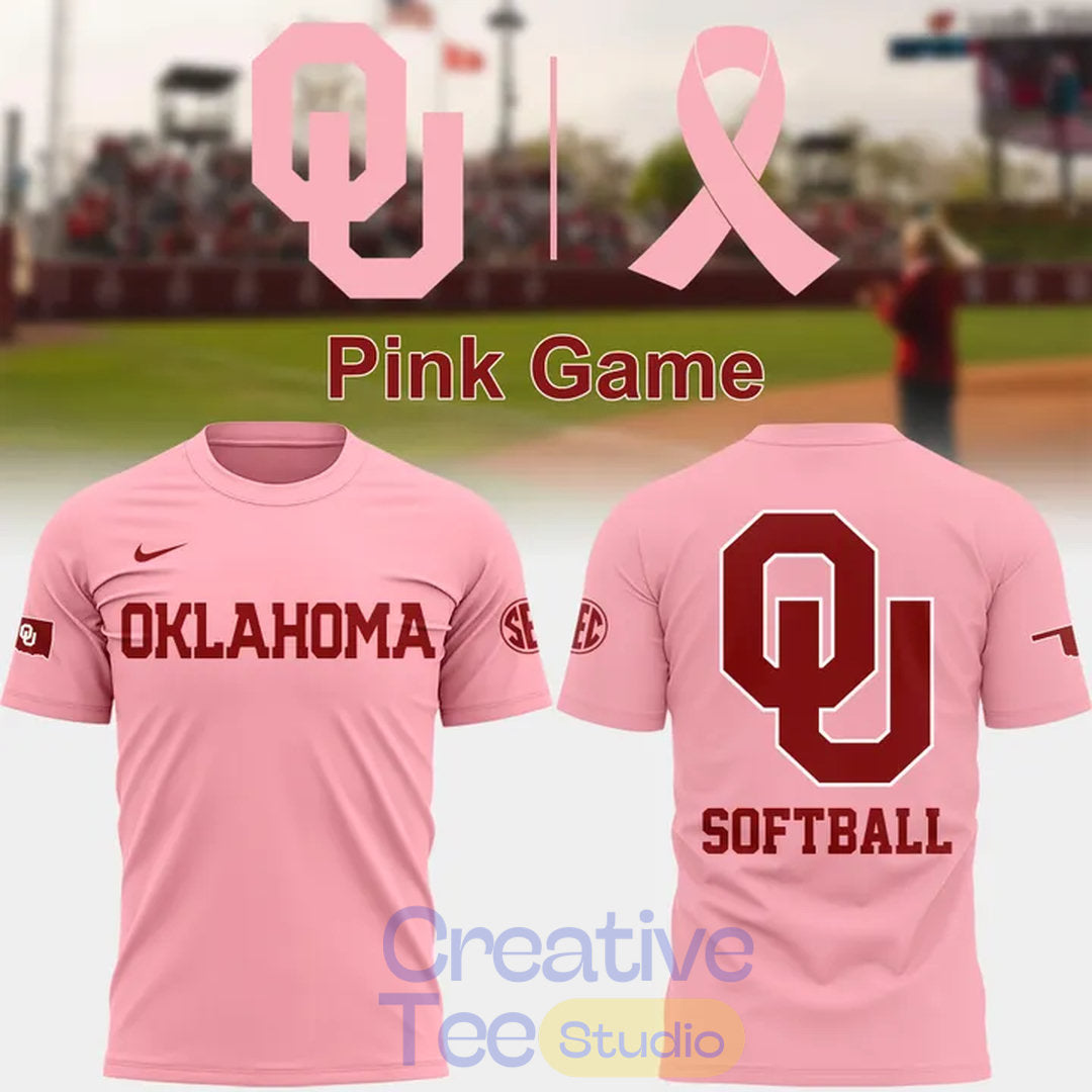 Oklahoma Sooners Softball Pink Game T-Shirt