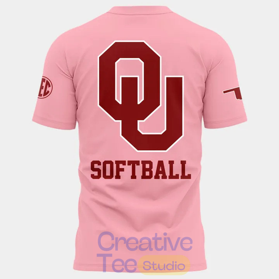 Oklahoma Sooners Softball Pink Game T-Shirt