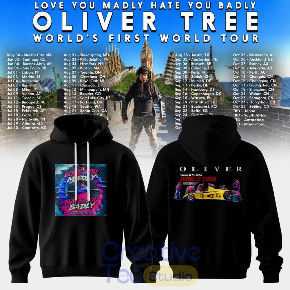 Oliver Tree “Love You Madly Hate You Badly” World Tour 2026 Hoodie