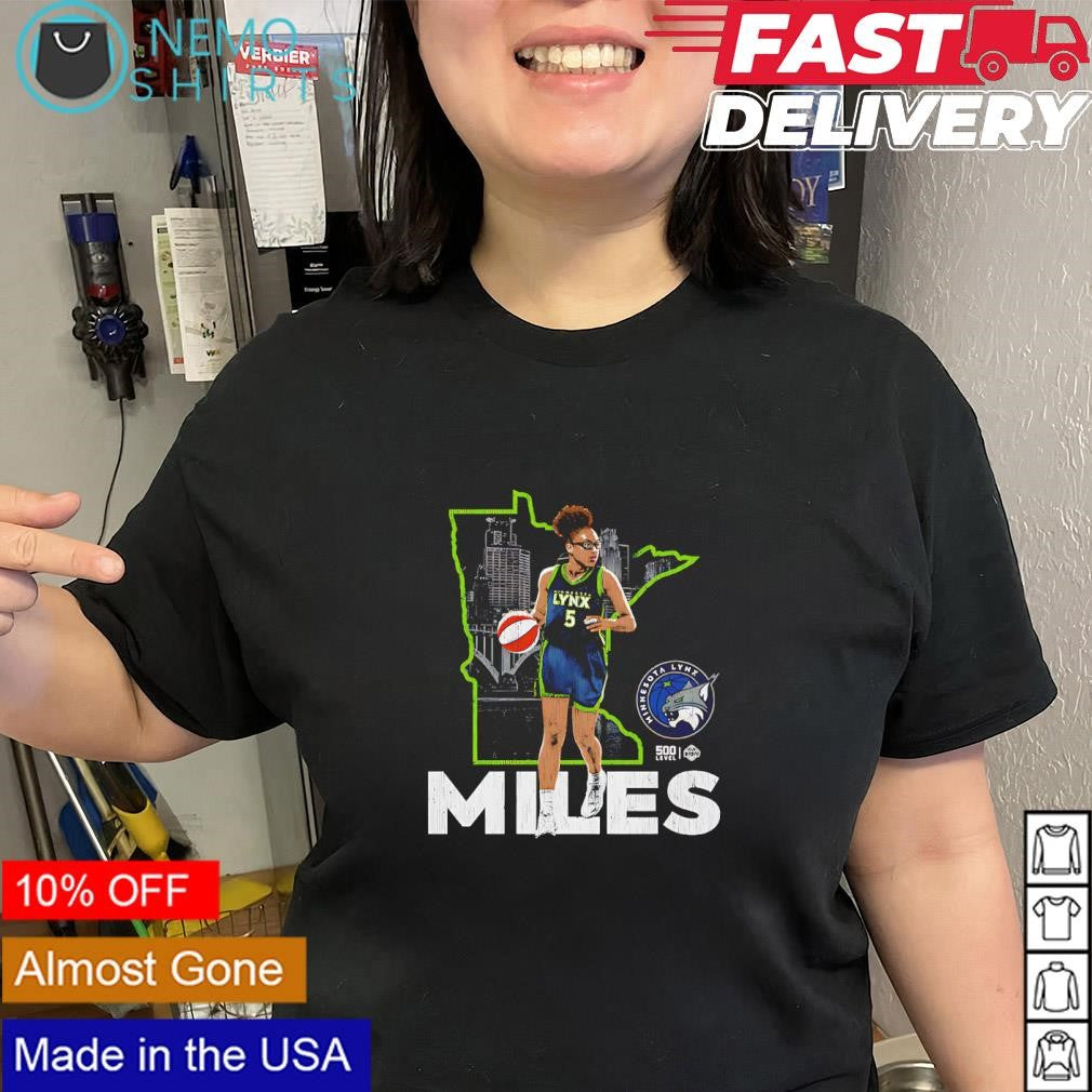 Olivia Miles 5 Minnesota Lynx map skyline city shirt