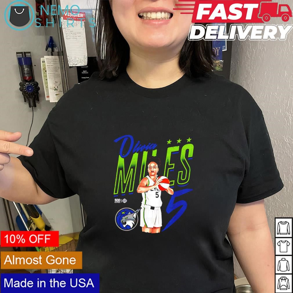 Olivia Miles no 5 Minnesota Lynx basketball player pose shirt