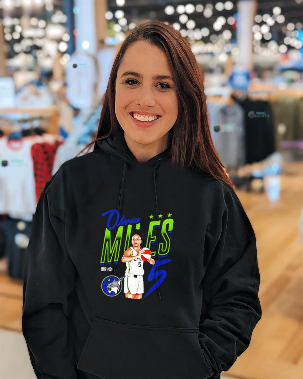 Olivia Miles no 5 Minnesota Lynx basketball player pose shirt