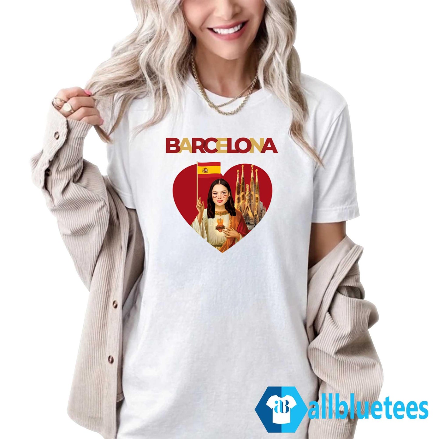 Olivia Rodrigo Barcelona And Heart Shirt
