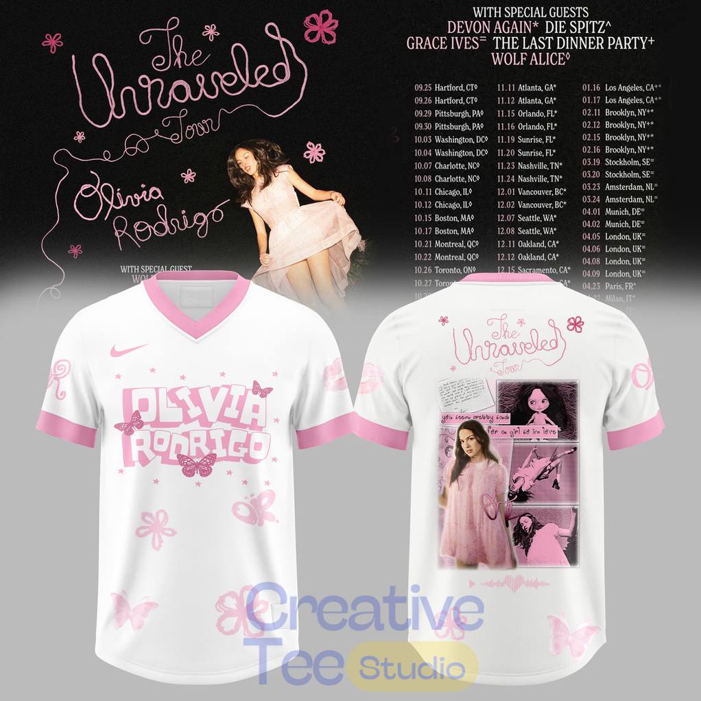 Olivia Rodrigo The Unraveled Tour 2026 Special Football Jersey