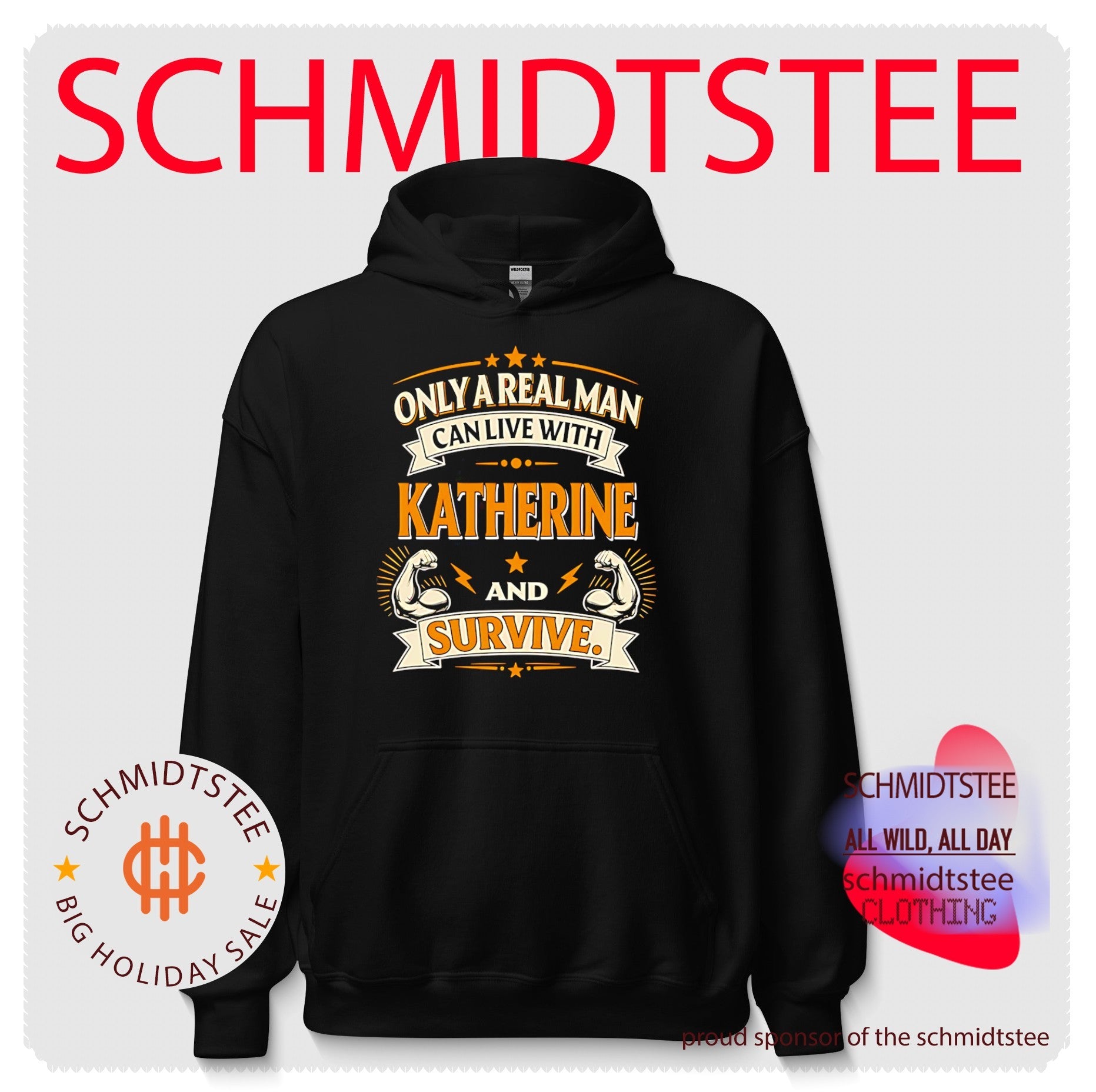 Only a real man can live with katherine and survice graphic shirt