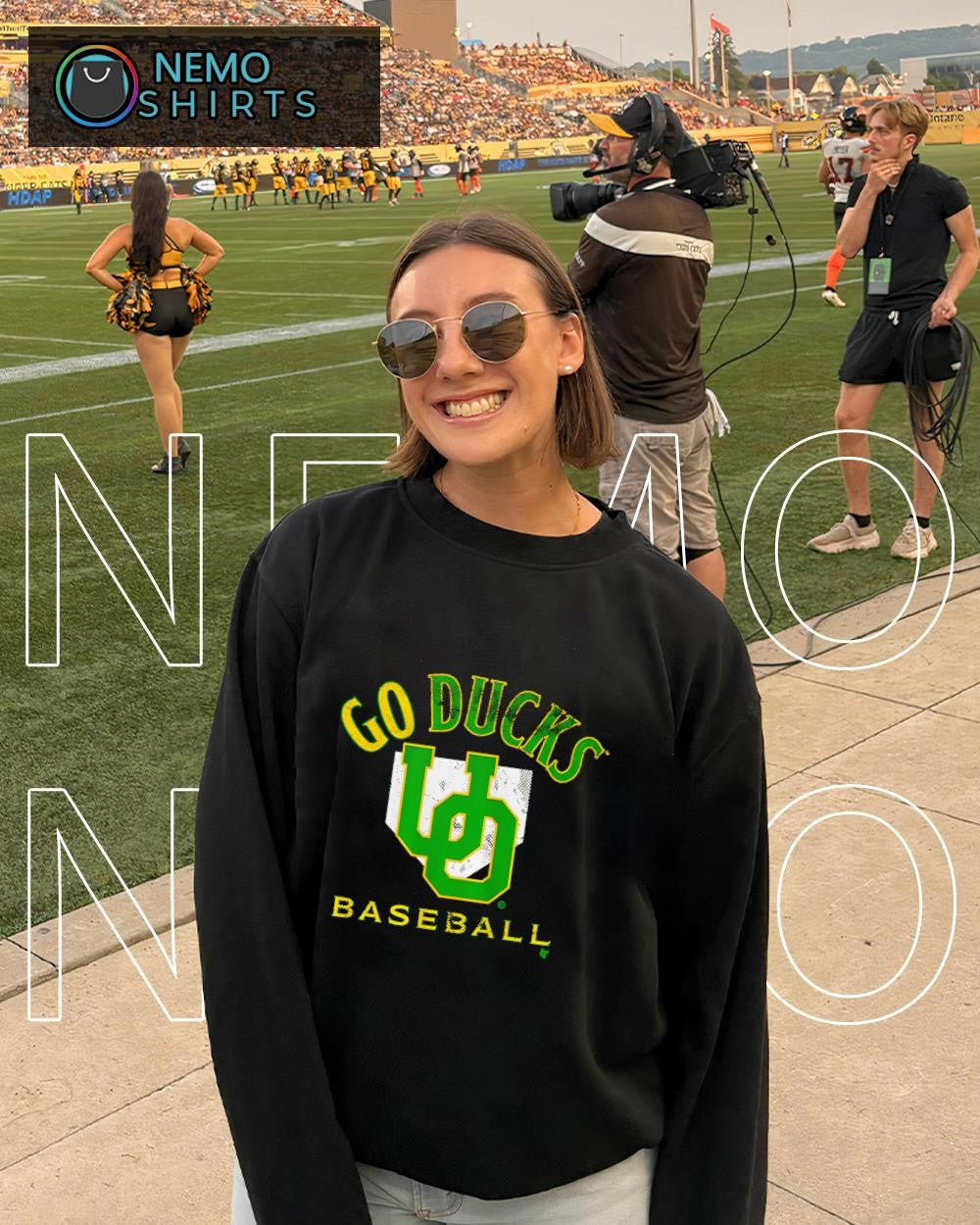 Oregon Ducks go Ducks baseball logo shirt