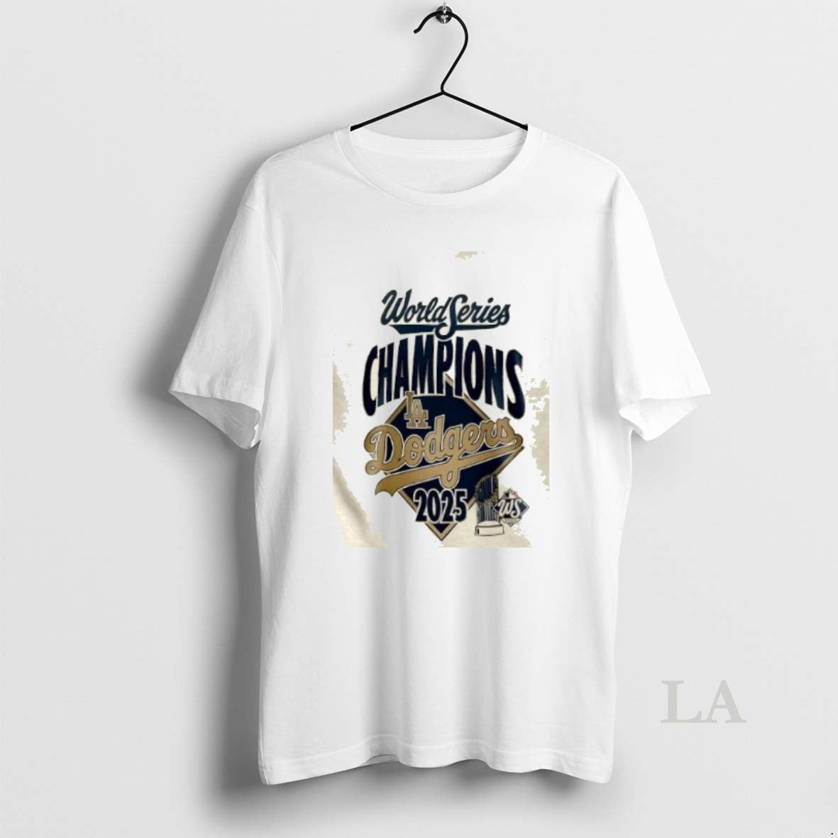 Original 2025 Los Angeles Dodgers Heather Grey World Series Champions 2 Sided