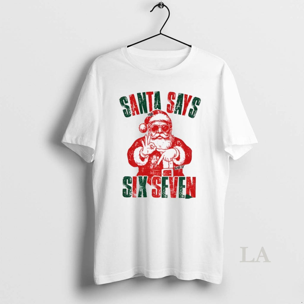 Original 6 7 Meme Santa Says Six Seven Christmas