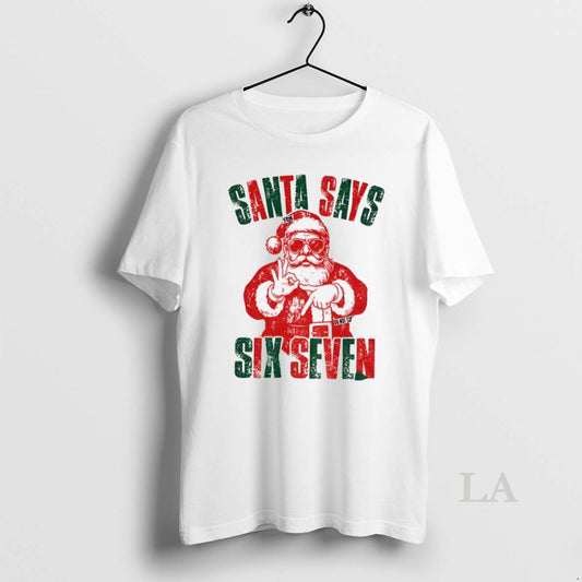 Original 6 7 Meme Santa Says Six Seven Christmas