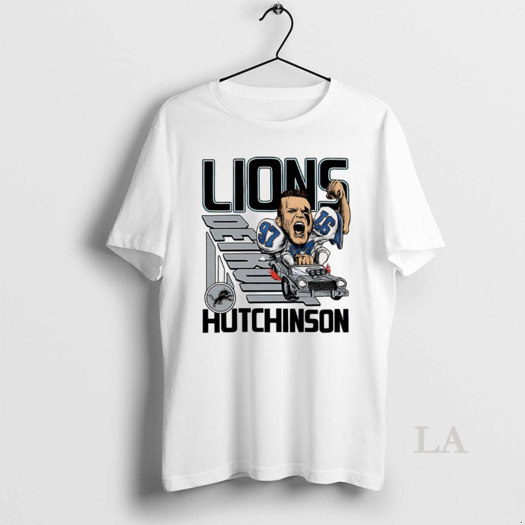 Original Aidan Hutchinson Detroit Lions Football Caricature Player Graphic