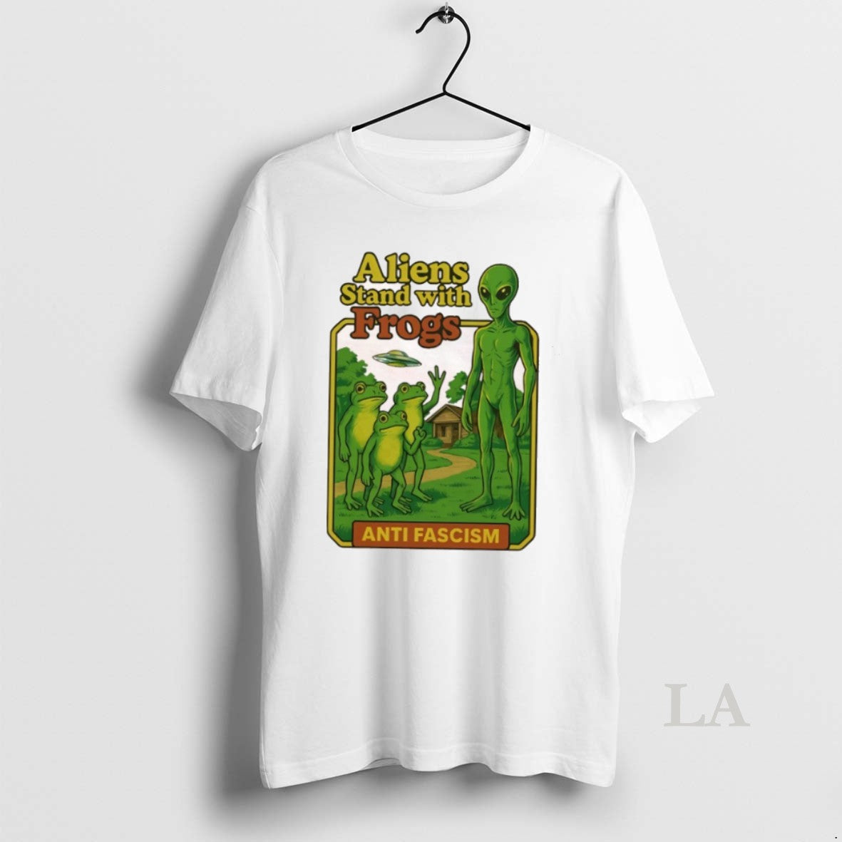 Original Aliens Stand With Frogs Anti Fascism