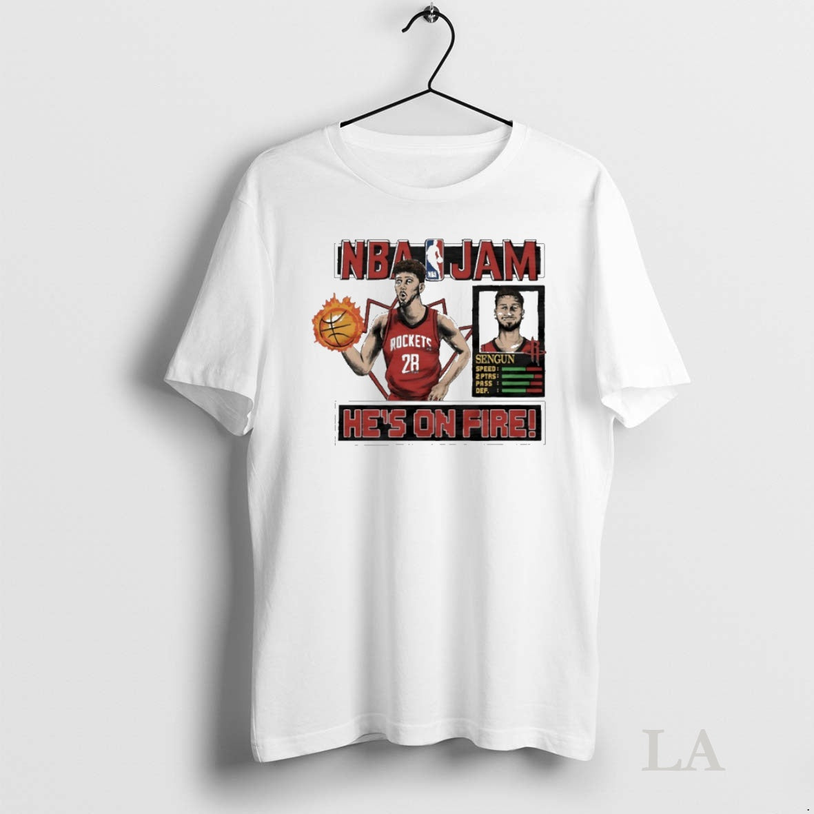 Original Alperen Sengun Hes On Fire Houston Rockets Nba Jam Tee Sweater