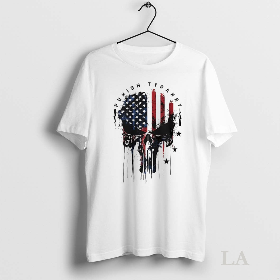 Original American Flag Skull Punish Tyranny