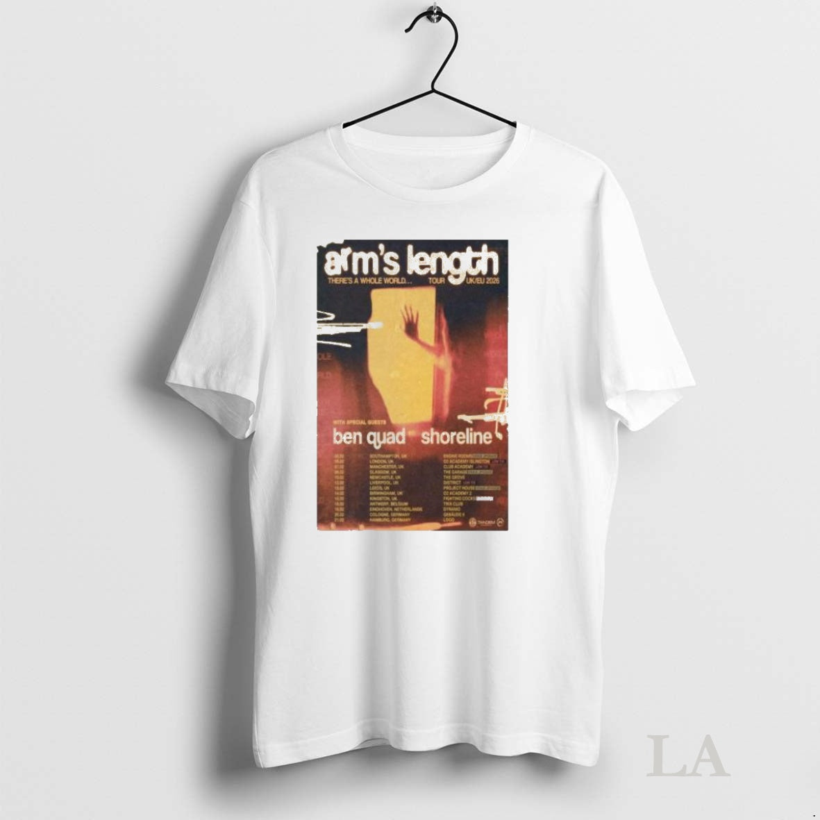 Original Arms Length Theres A Whole World Tour Uk Eu 2026 Tee Sweater
