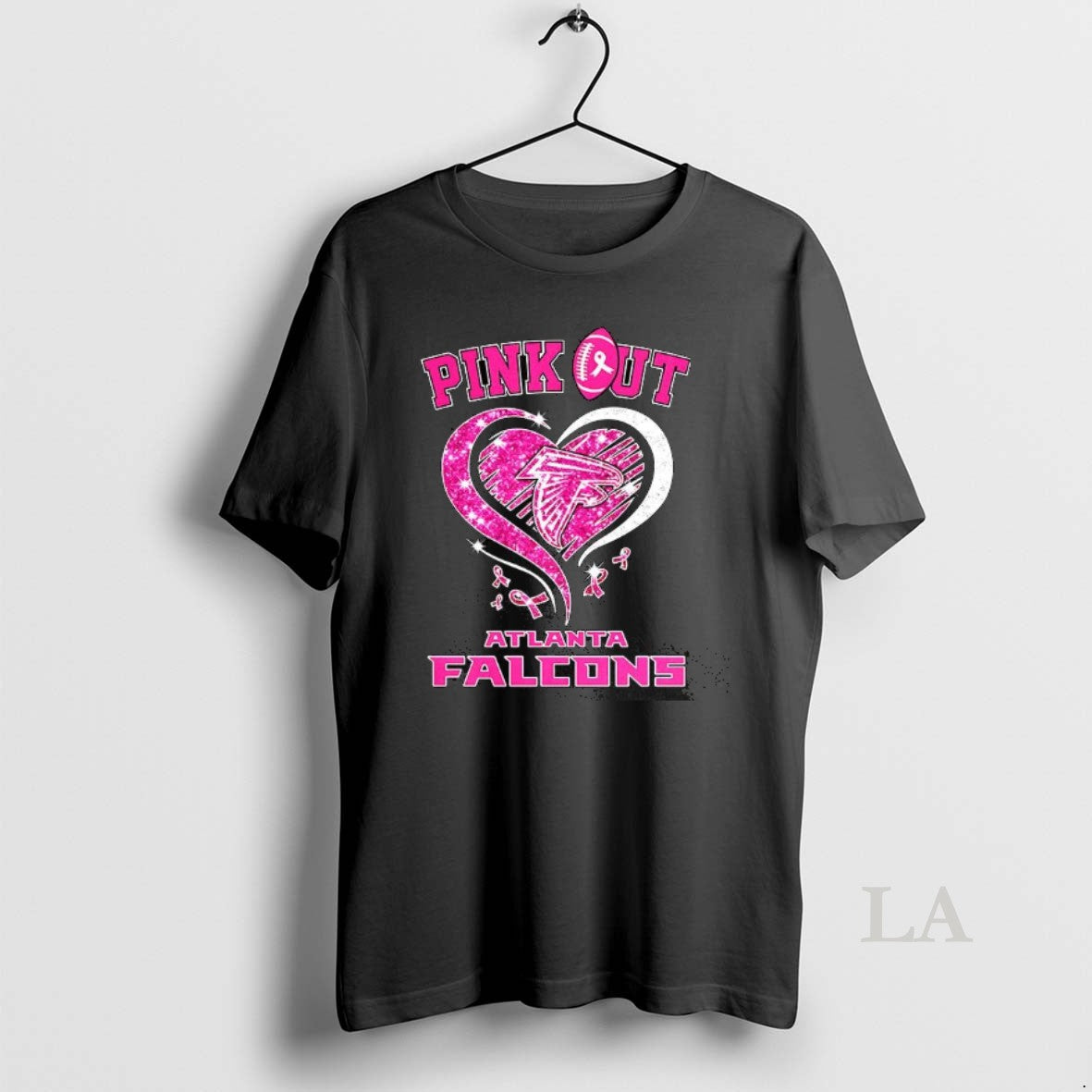 Original Atlanta Falcons Football X Pink Out Pink Ribbon Diamond Heart