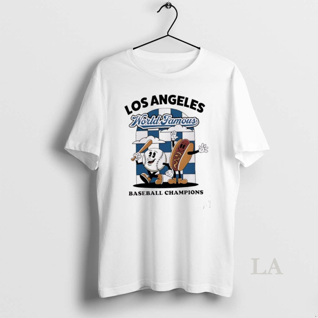 Original Awesome La Dodgers World Series Merch Los Angeles Dodgers World Famous Baseball Champions