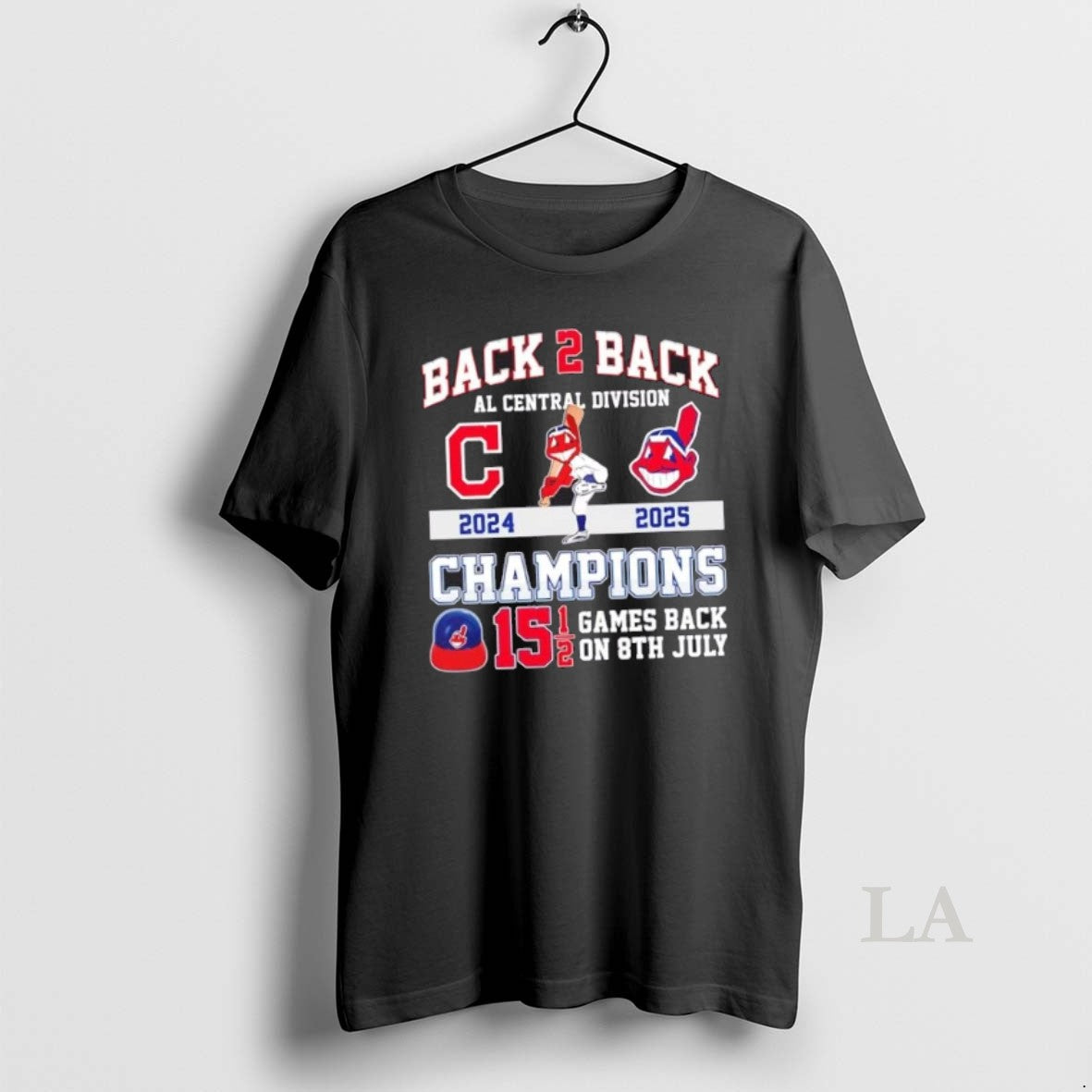 Original Back 2 Back 2024 25 Al Central Division Champions Cleveland Guardians Games Back On