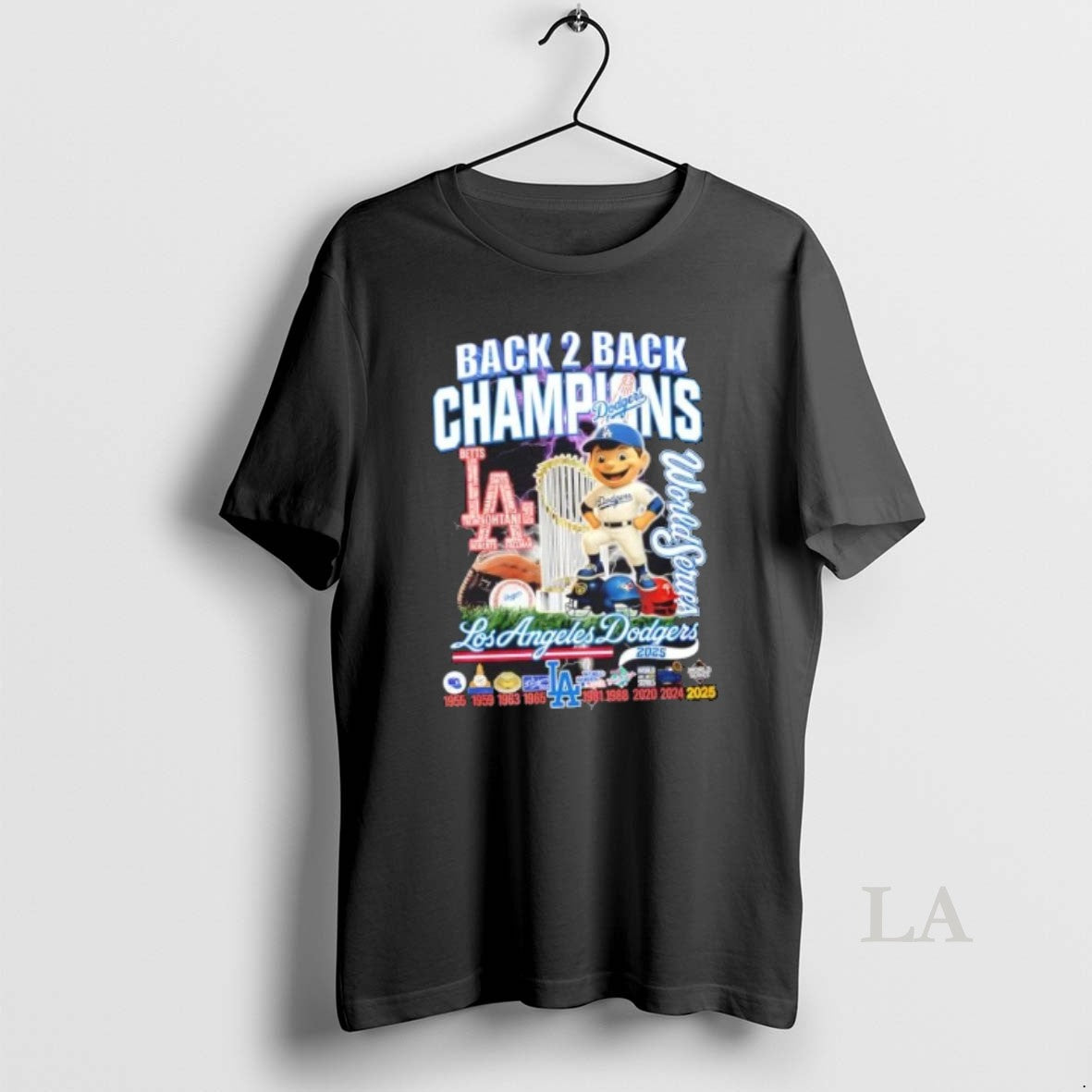 Original Back 2 Back La Dodgers 2025 World Series Champions 9 Time