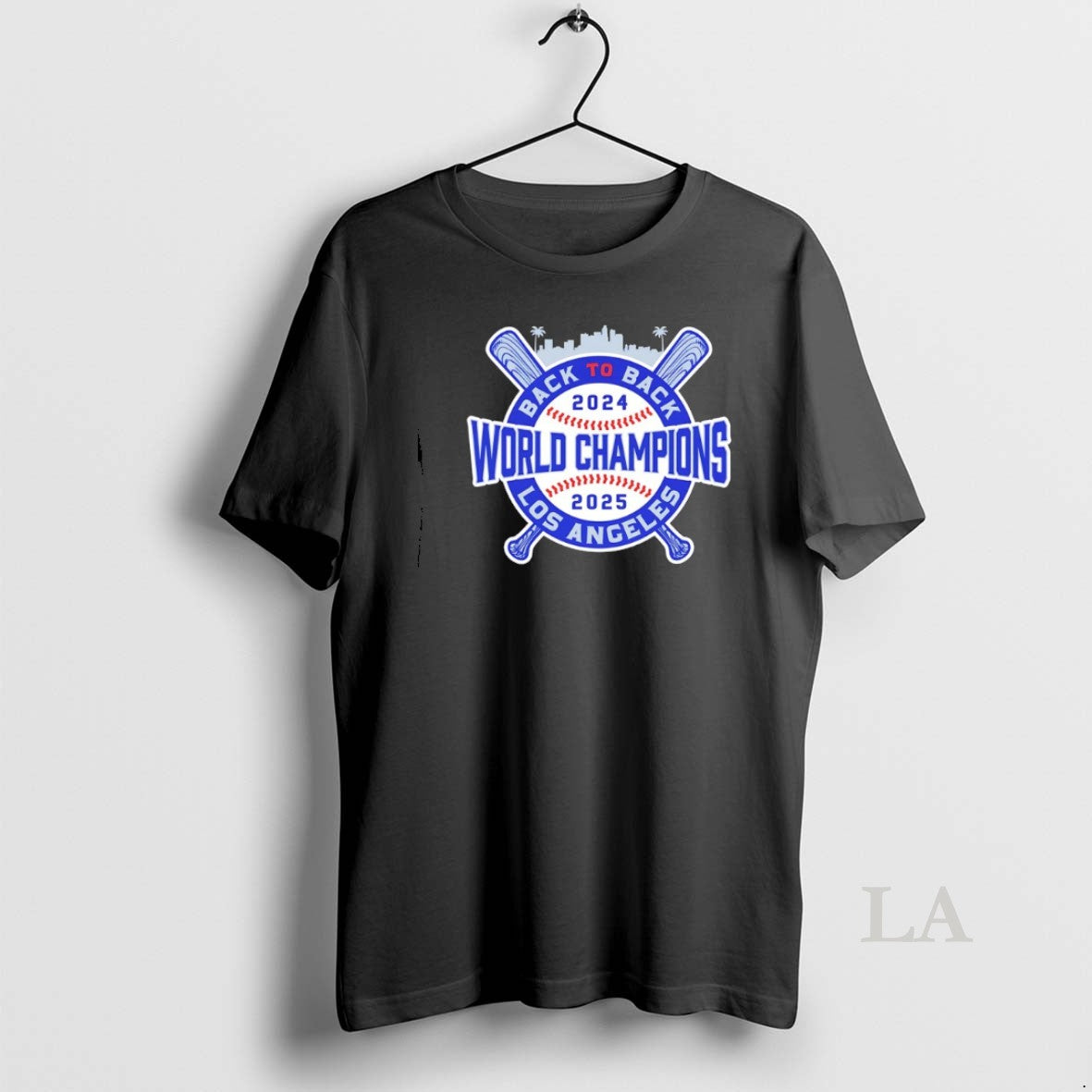 Original Back To Back 2024 2025 World Champions Los Angeles Baseball