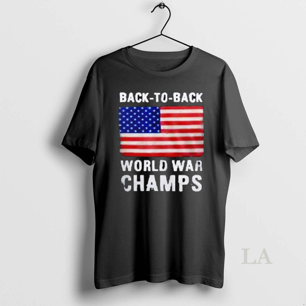 Original Back To Back World War Champs Usa Flag