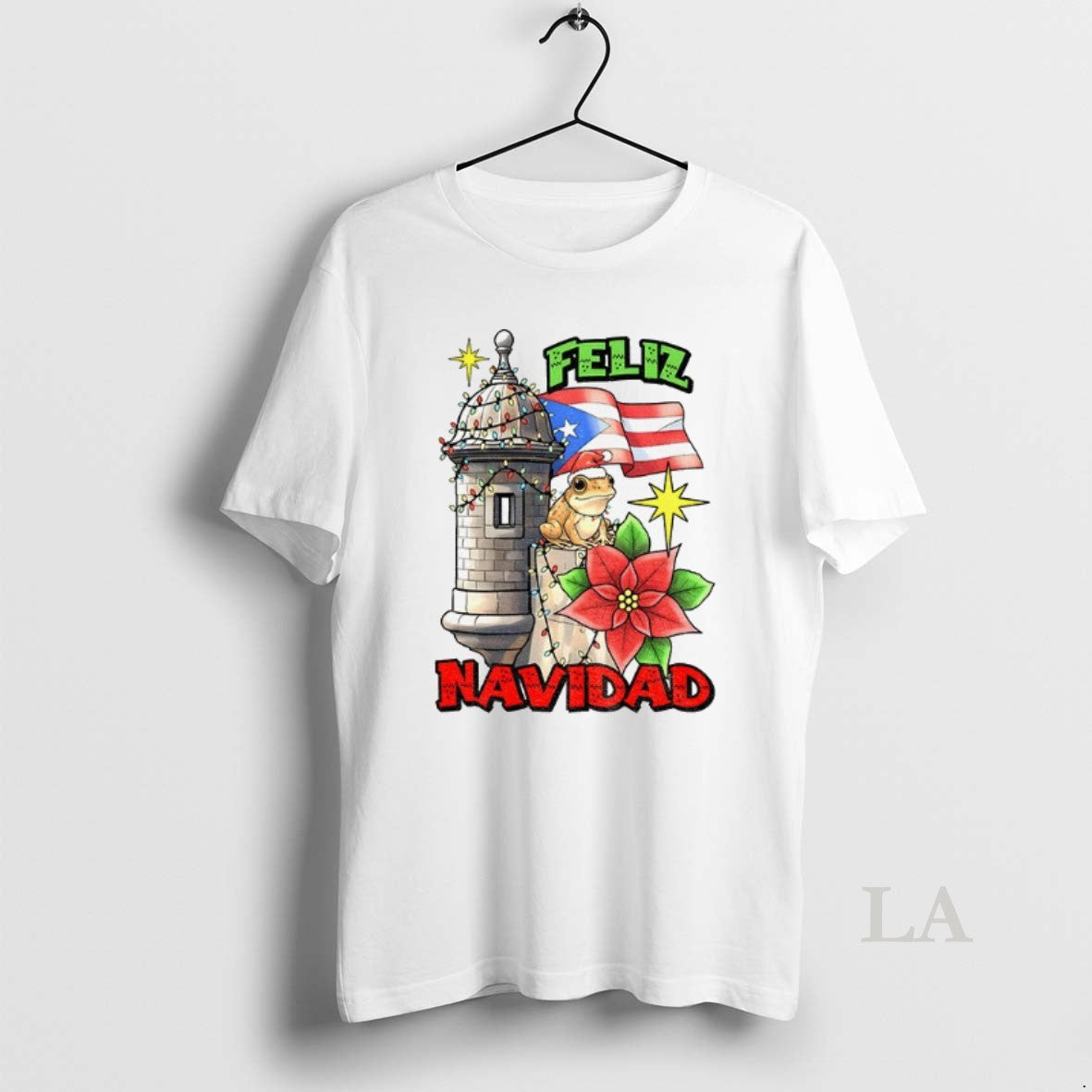 Original Bad Bunny Feliz Navidad Puerto Rican Flag Merry Christmas