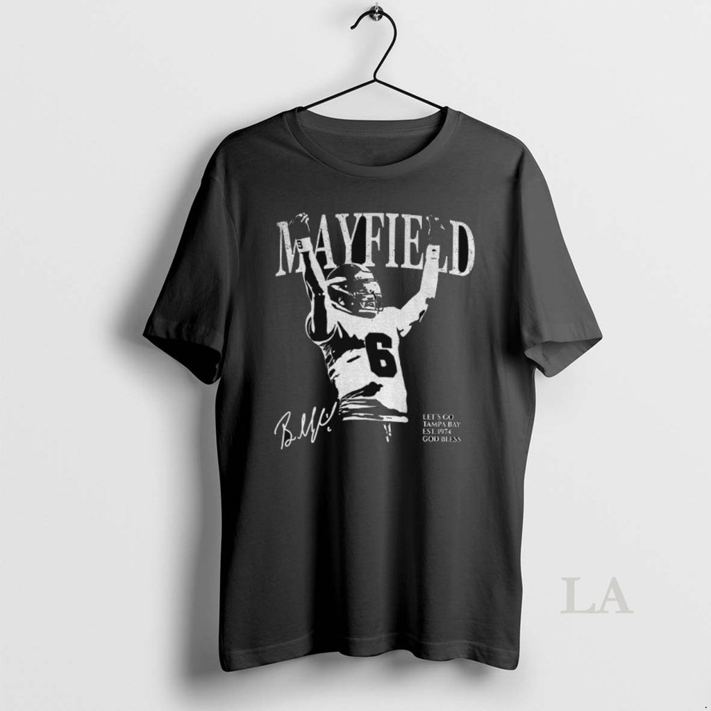 Original Baker Mayfield Tampa Bay Buccaneers Football Game Day Lets Go Kansas City Est 1974