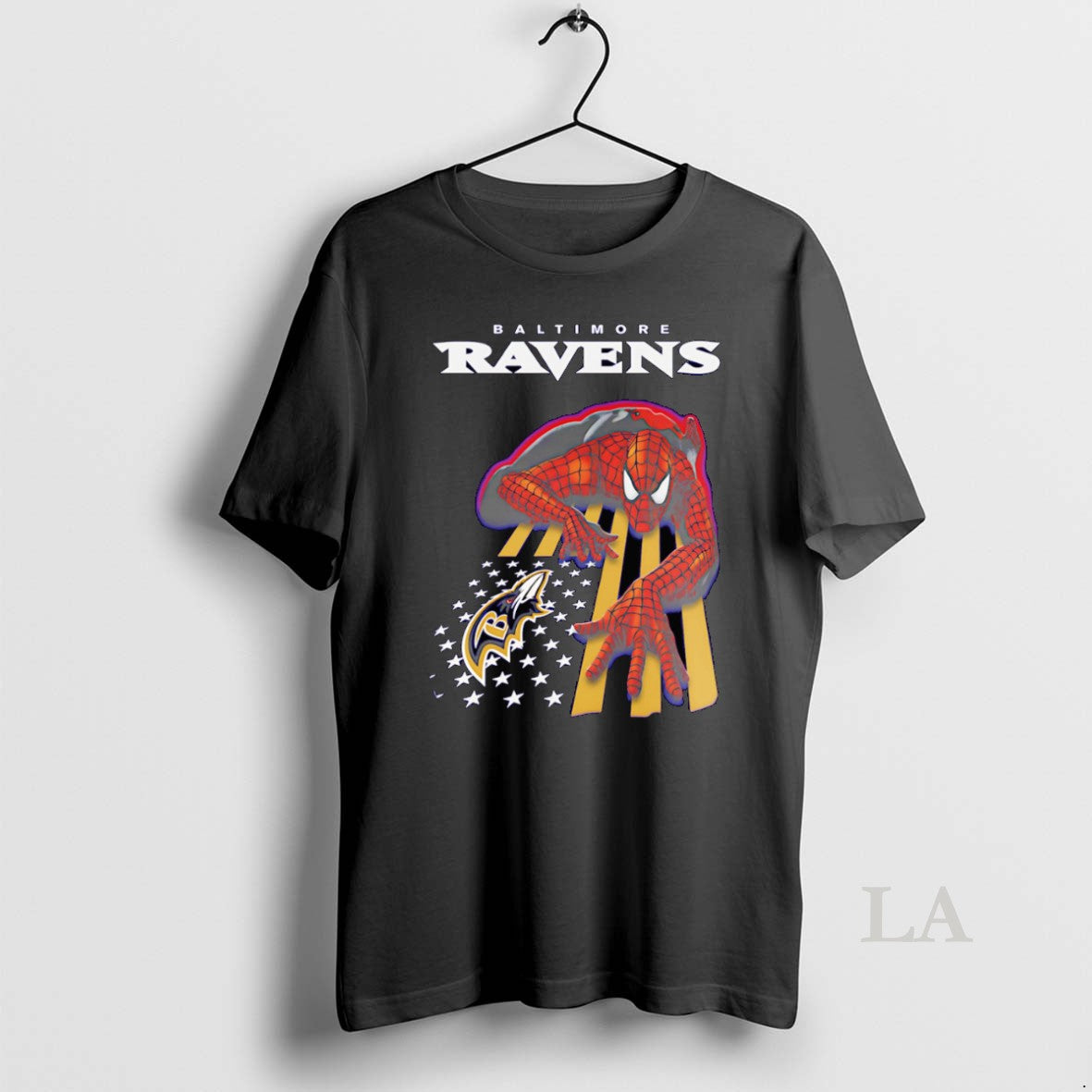Original Baltimore Ravens Spiderman America Flag