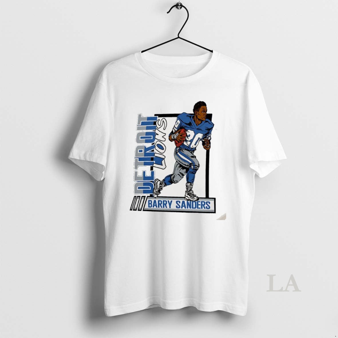 Original Barry Sanders Blue Detroit Lions Football Caricature Retired Player