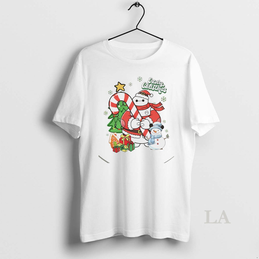 Original Baymax Santa Candy Cane Christmas Tree White