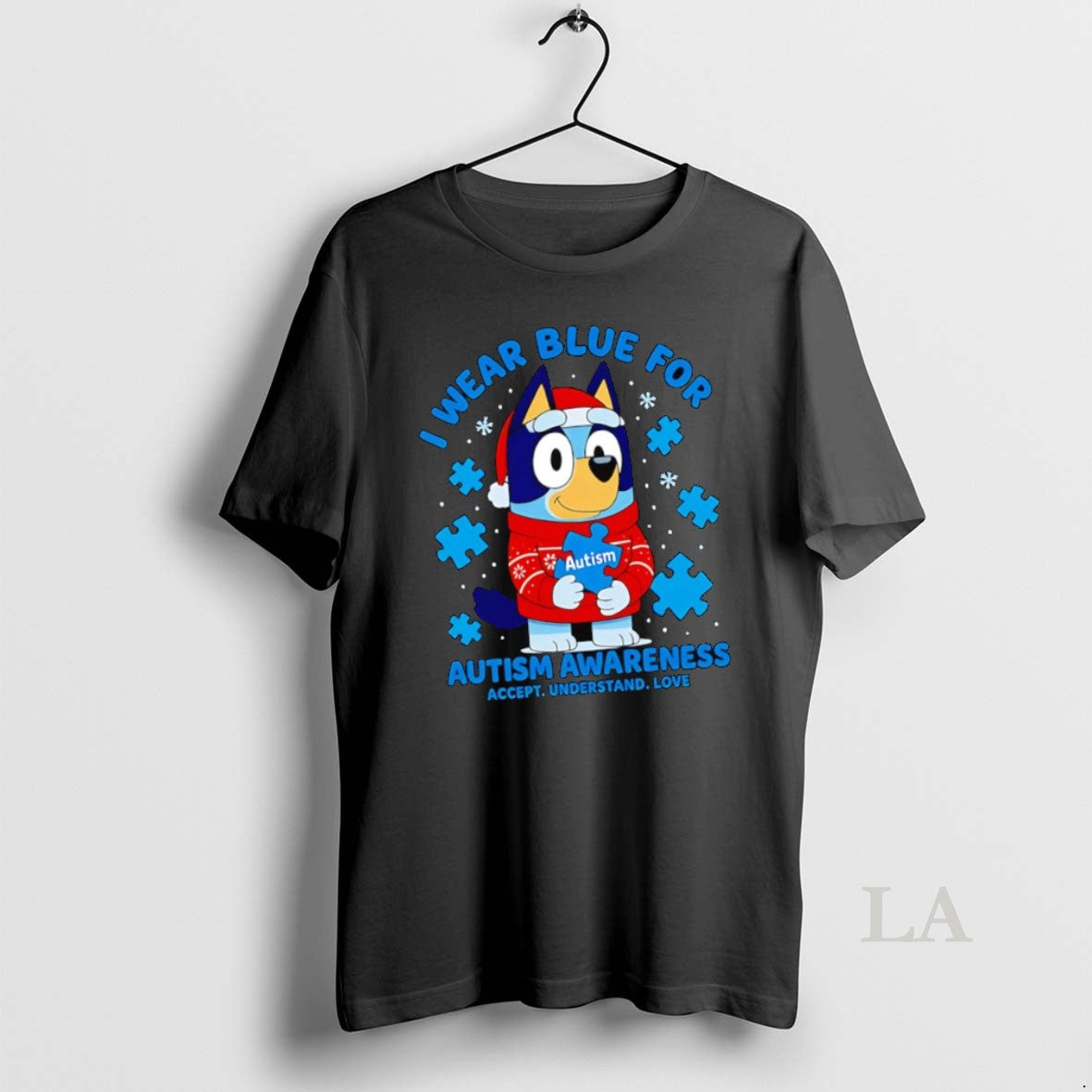 Original Bluey I Wear Blue For Autism Awareness Accept Understand Love