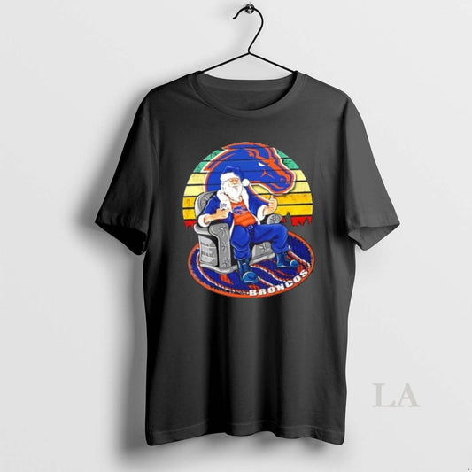 Original Boise State Broncos X Santa Claus Christmas Vintage