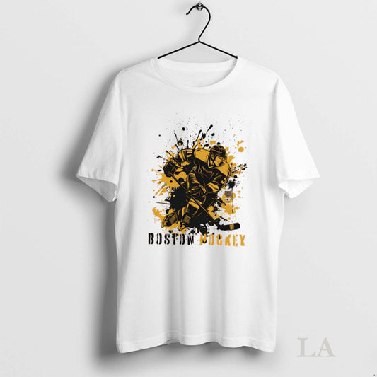 Original Boston Bruins Ice Hockey Team Splatter Paint