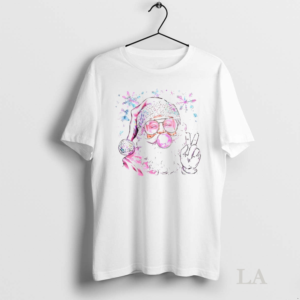 Original Bubble Gum Christmas Pink Santa
