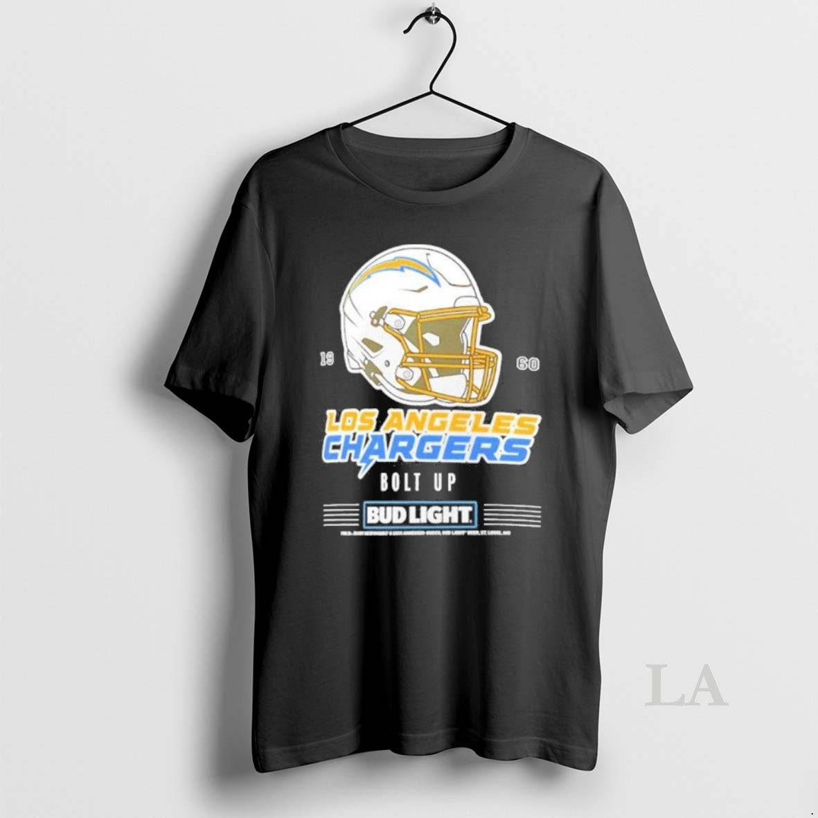 Original Bud Light X Los Angeles Chargers Bolt Up Helmet