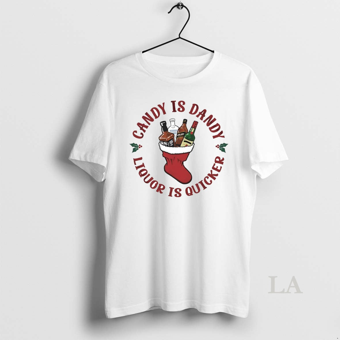 Original Candy Is Dandy Liquor Is Quicker Sox Holly Christmas