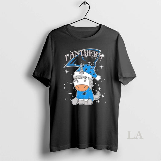 Original Carolina Panthers Football X Unicorn Merry Christmas