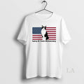 Original Cat Larry I Love Democracy American Flag 2025