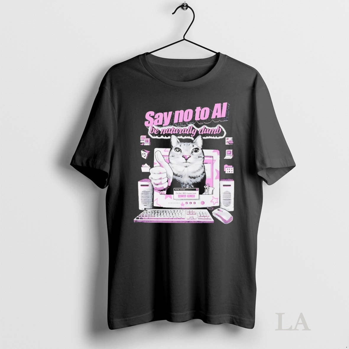 Original Cat Say No To Ai Be Naturally Dumb