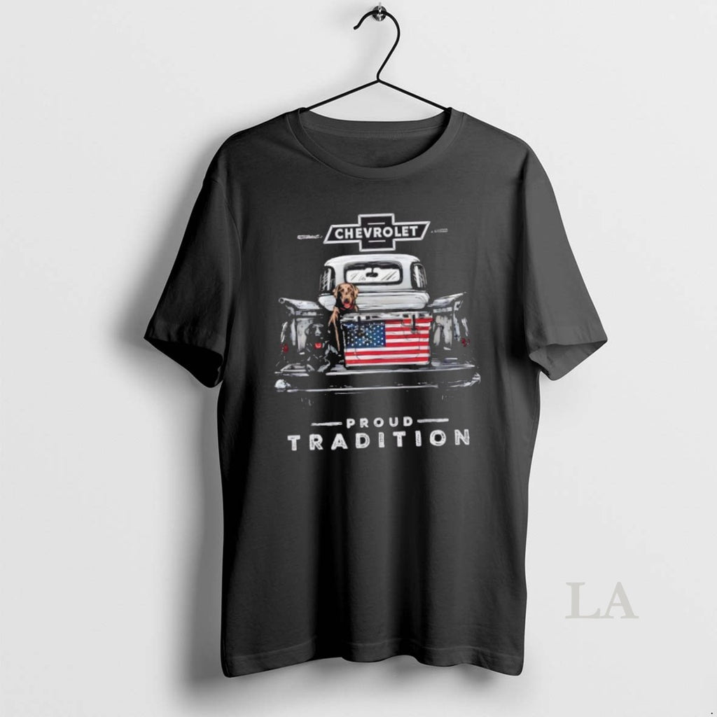 Original Chevy Pickup Truck American Flag Proud Tradition