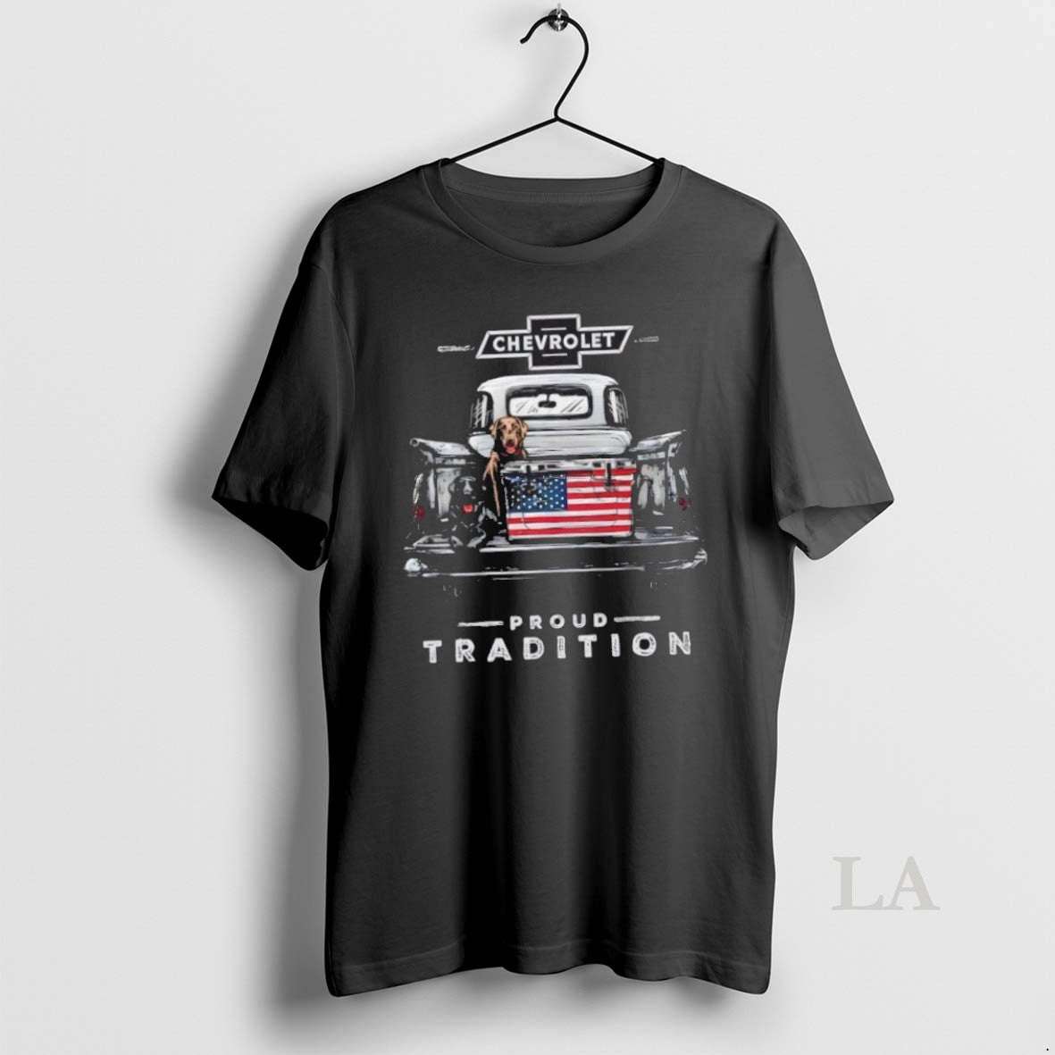 Original Chevy Pickup Truck American Flag Proud Tradition
