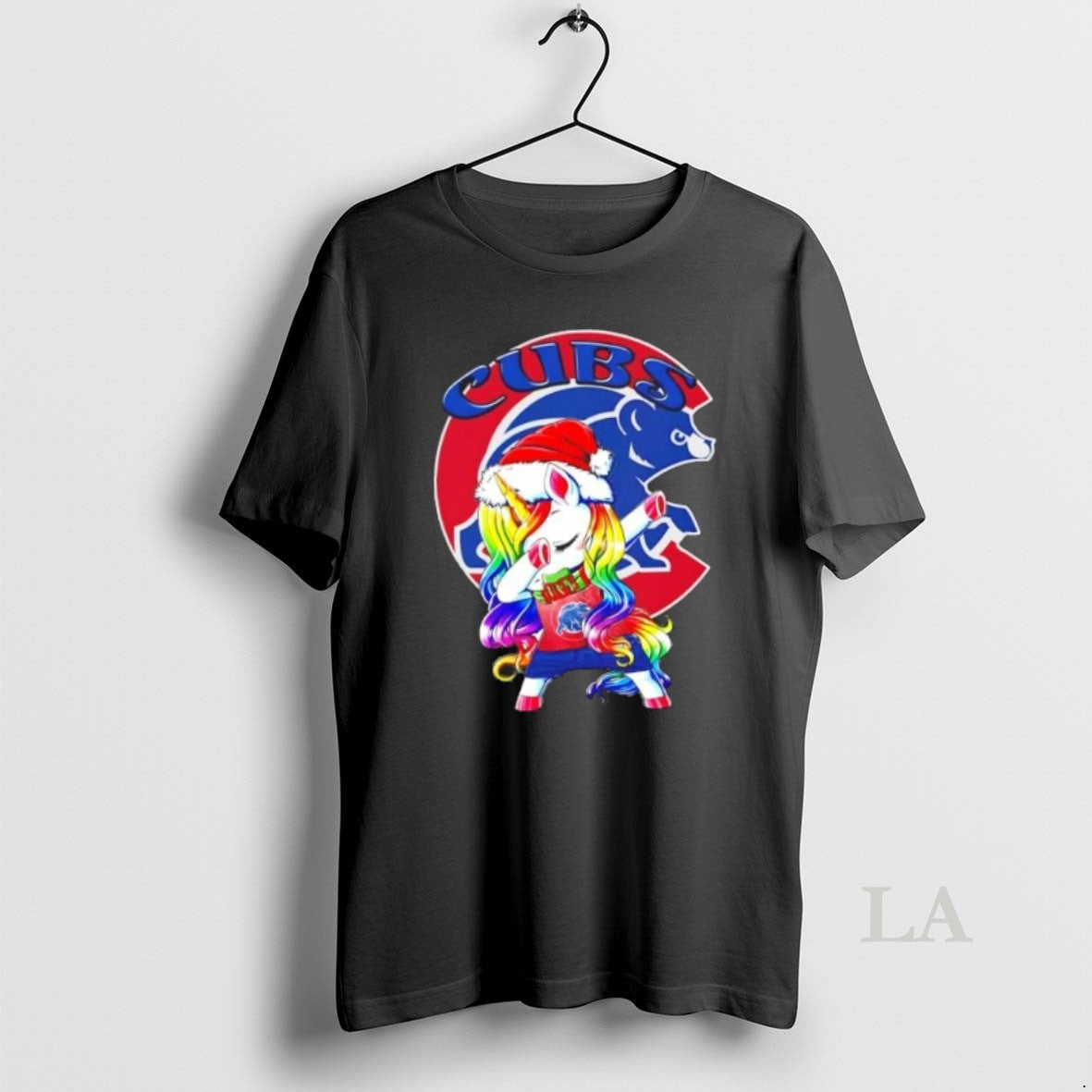 Original Chicago Cubs X Unicorn Santa Hat Dabbing Merry Christmas