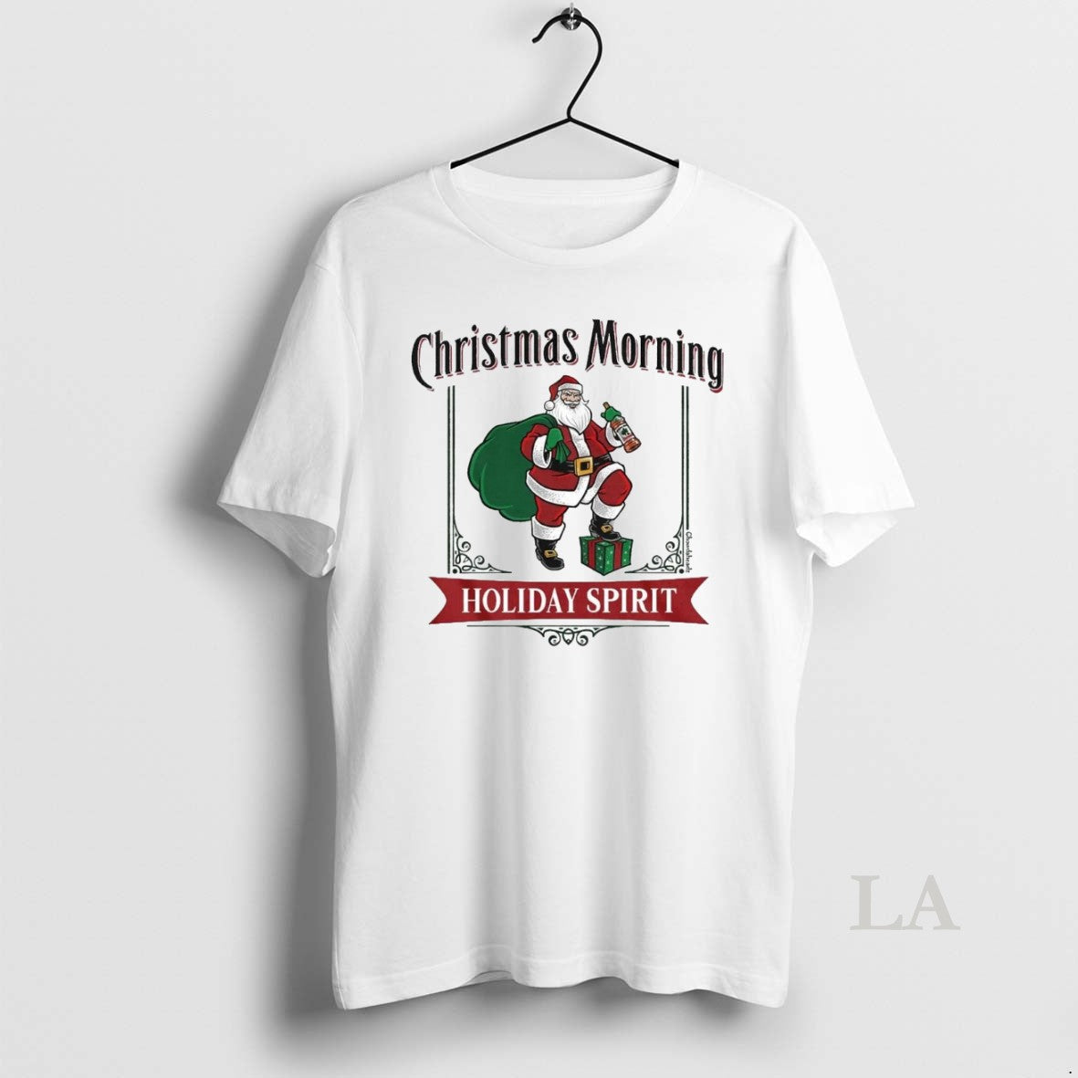 Original Christmas Morning Holiday Spirit Label Santa Claus