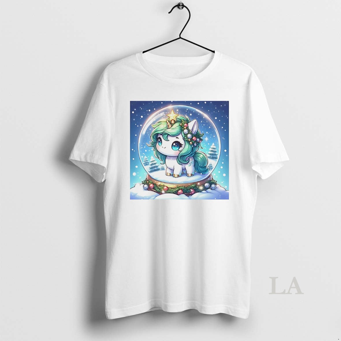 Original Christmas Snow Globe Unicorn Magical Winter White