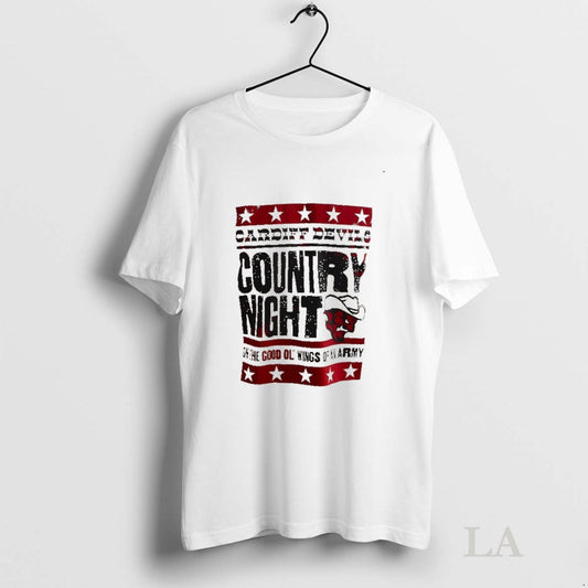 Original Country Night Cardiff Devils On The Good Ol Wings Of An Army Logo