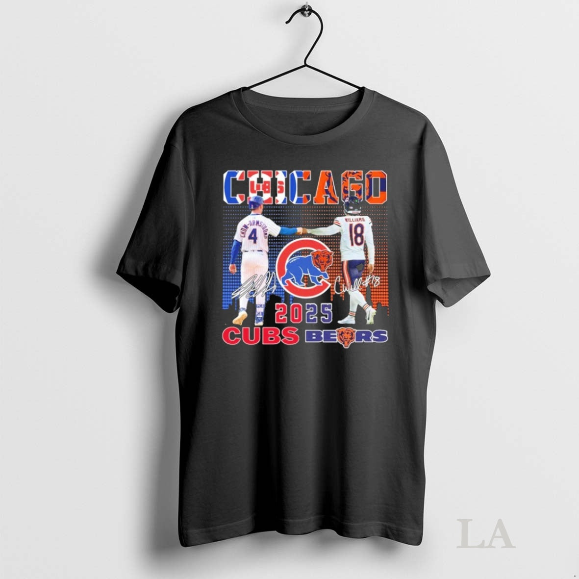 Original Cubs Pete Crow Armstrong And Bears Caleb Williams 2025 Tee Sweater