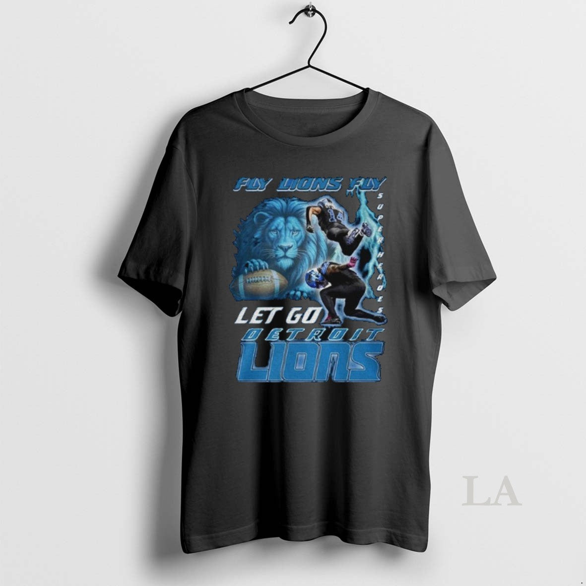Original Detroit Lions Fly Lions Fly Let Go Lions Superheroes