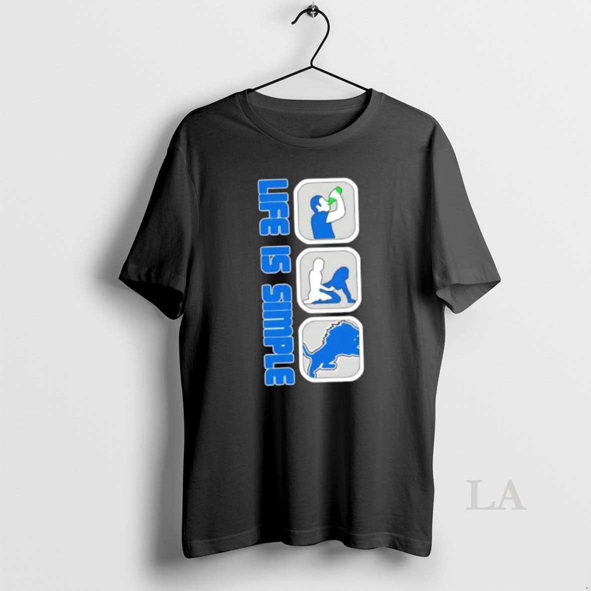 Original Detroit Lions Football Life Is Simple