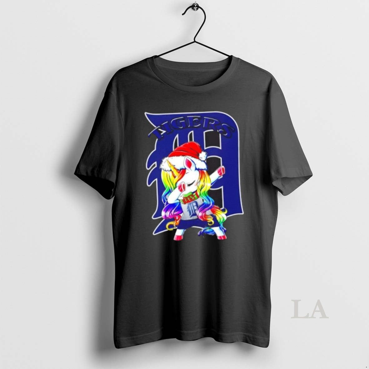 Original Detroit Tigers X Unicorn Santa Hat Dabbing Merry Christmas