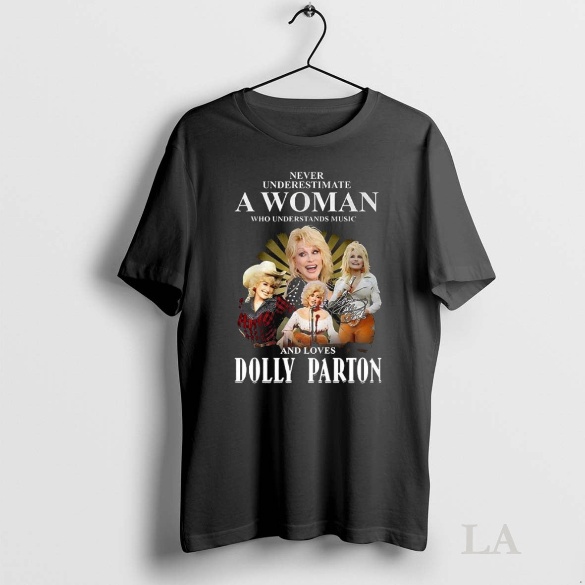 Original Dolly Never Underestimate A Woman Who Understands Music And Loves Signature Tee Sweater